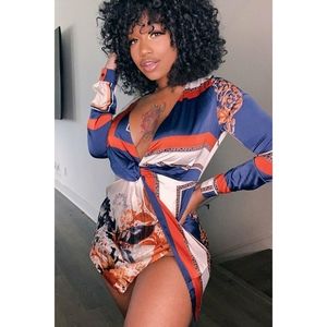 FASHION NOVA :Whole lotta class mini satin dress